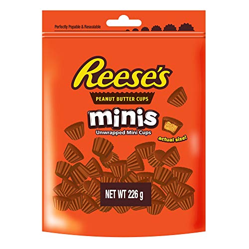 Reeseu0092s Mini Peanut Butter Cups Pouch, Milk Chocolate Flavour Mini Cups, 226 g