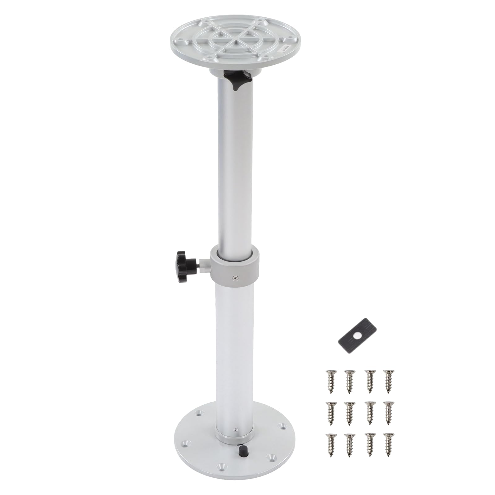 Gambe da tavolo regolabili in alluminio, da 460 a 700 mm, girevole a 360 gradi, per camper, barca, yacht