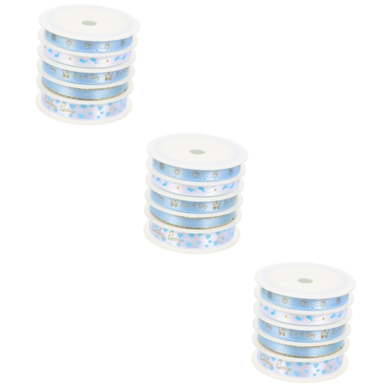 Lurrose 3 Set Di Nastri Artigianali Per Confezioni Festive in Raso Di Poliestere Tagliabili Non Restringibili Non Sbiadiscono 5 * 3
