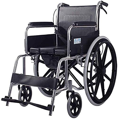 Amazon.co.jp: 車椅子黒の自走式車椅子軽量折りたたみ式、多目的 
