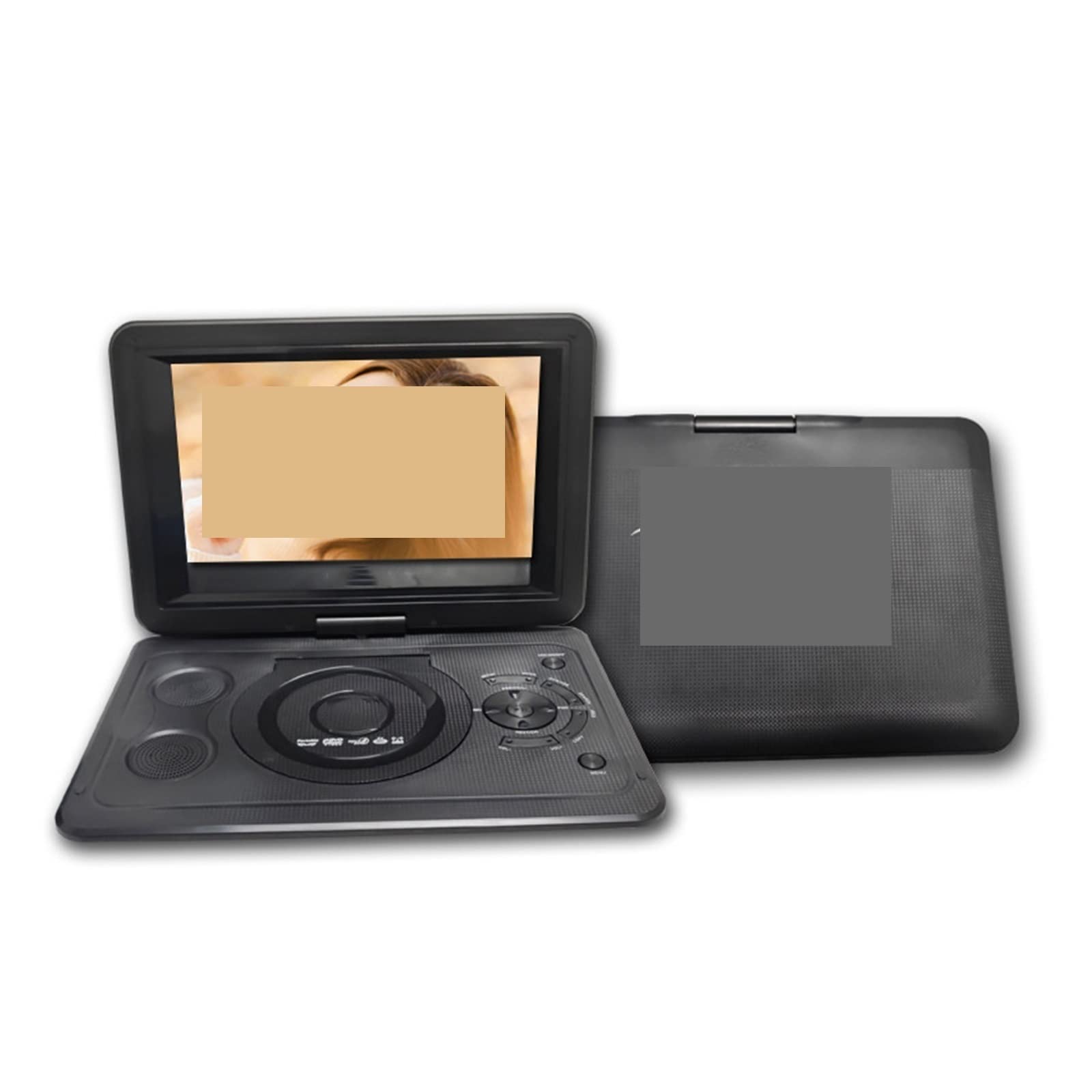 Lecteur DVD Portable, Nouveau 10.1 Pouces HD Portable écran Rotatif Smart TV VCD SVCD Lecteur DVD Carte SD USB Lecteur vidéo avec Batterie Rechargeable, pour la Maison, la Voiture