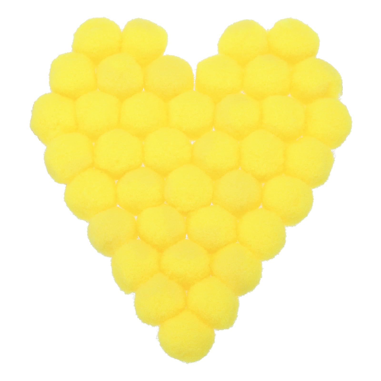 Rebower Soft and Fuzzy Balls Rainbow Craft Pom Fabric - 0.59 Inch/Light Yellow / 300PCS