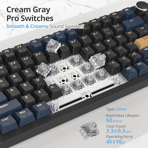Teclado Gamer 400PRO 75% Inalámbrico Bluetooth/2.4GHz USB-C miniatura 4