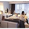 إطار سرير Ikea Leirvik أبيض بالحجم الكامل معدن حديد نمط البلد