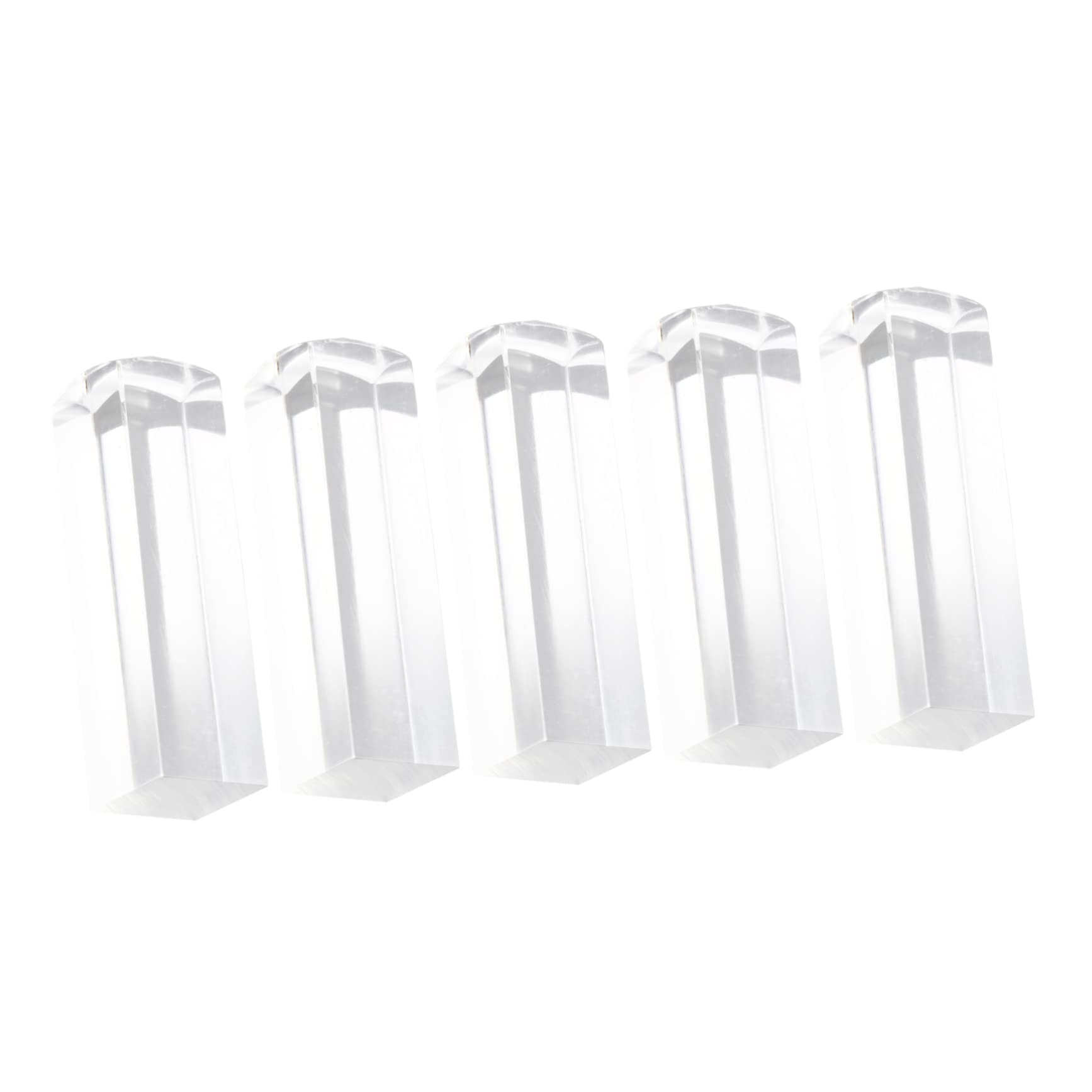 HONMEET 5pcs Square Stamping Seals Acrylic Block Stamps for Scrapbooking DIY Crafts