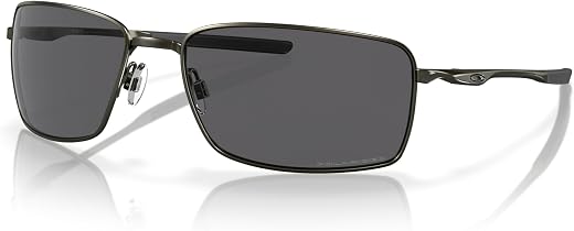 Oakley Square Wire Polarized Iridium Rectangular Sunglasses Carbon/Grey Polarized AD