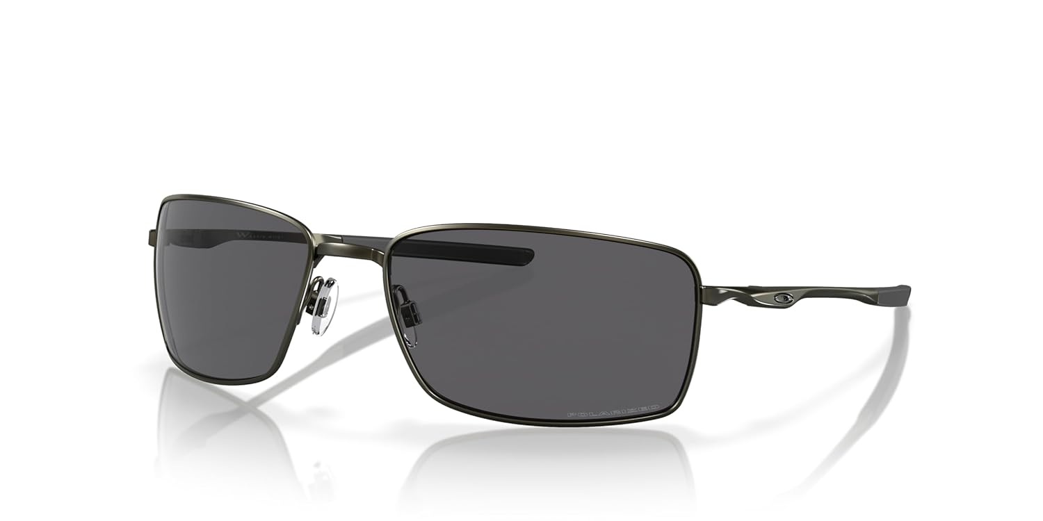 Oakley Mens OO4075 Square Wire Rectangular Metal Sunglasses