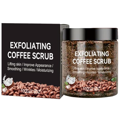 Mnozreo Natürliches Kaffee Body Scrub Peeling,Aufhellen und Verjüngen der Haut,100G,1PC,die Haut neu Formen und die Unebene Trockene Haut Glätten