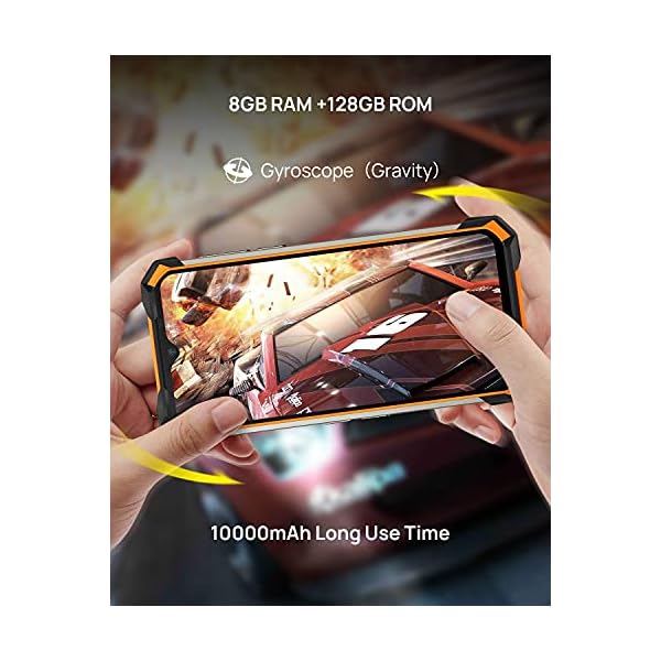DOOGEE-S88-Plus-Official-Rugged-Smartphone-Unlocked10000mAh-Battery-48MP-Triple-Camera-Waterproof-Smartphone-8GB-128GB-Android-100-IP68IP69K-Unlocked-Cell-Phone-4G-2021-Orange DOOGEE Rugged Smartphone, S88 Plus (Official), 10000mAh Battery, 8GB +128GB Unlocked Cell Phone, 48MP Triple Camera, IP68 Waterproof Smartphone, 4G / Android 10.0 / NFC 2021 (Orange)