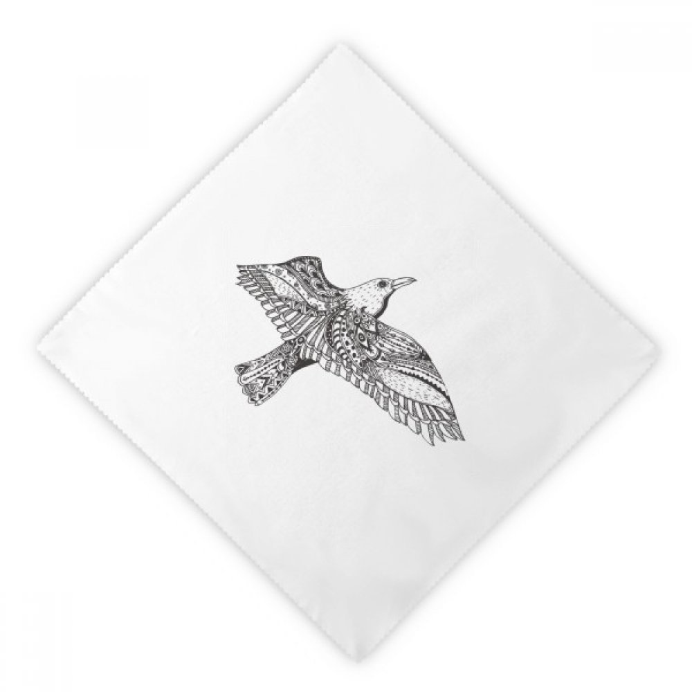 Servilletas de tela blanca DIYthinker con pintura de pájaro feroz para cena y almuerzo, 2 uds