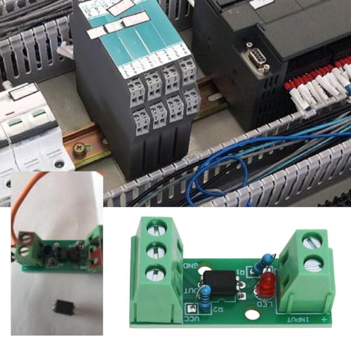 Micro Traders 438-BI 2Pcs Optical Isolator Module Voltage To Current Converter Module Input Optoisolator 12V 80Khz 1 Channel Pc817 El817 Plc Processors thumb #2