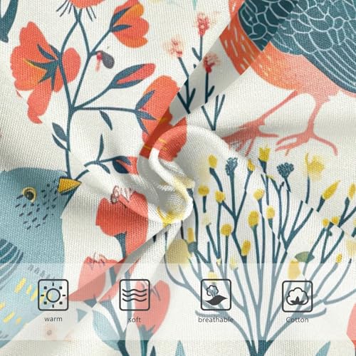 Toddler Girl Panties, Spring Floral Birds Girls' Cotton Brief Underwear, 2T–8 Years3