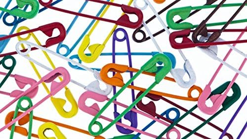 PARTH IMPEX 100 Colored Safety Pins Extra Large Sturdy Painted 2 Inches / 50 mm Sewing Art Craft Work DIY Project Pin Needles (Pack of 100 in 10 Colors)
