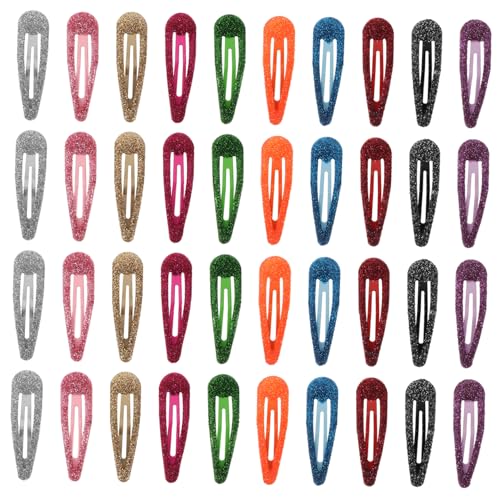 Barrettes à cheveux pailletées : lot de 50 pinces multicolores pour l'école