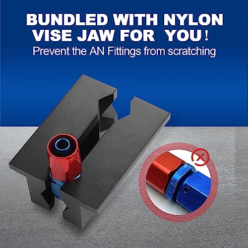 BRIFITOR 3AN-16AN Adjustable Wrench, Hose Fitting Tool, AN Wrench for Hose Fitting Adapters, Lightweight Aluminum, Black. With one set of Nylon Vise Jaws. - Image 5