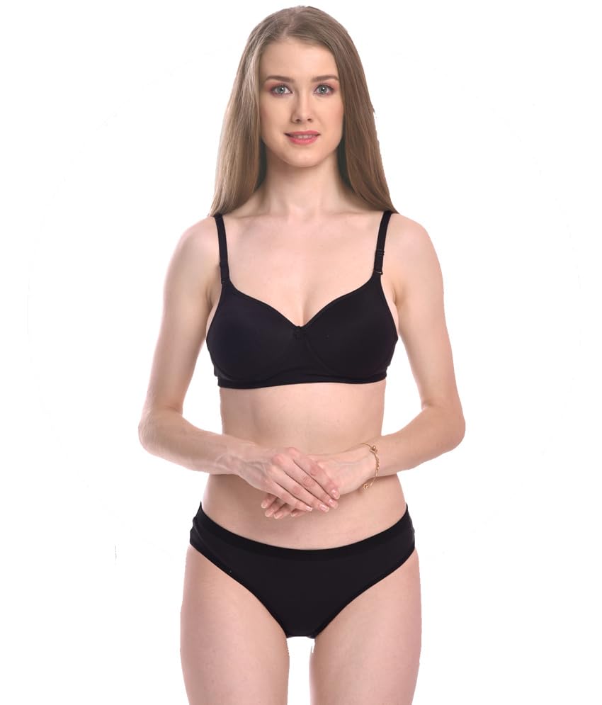 Non Padded Bra and Hipster Panty Lingerie Set, Full Coverage, Pack of 1-image-10