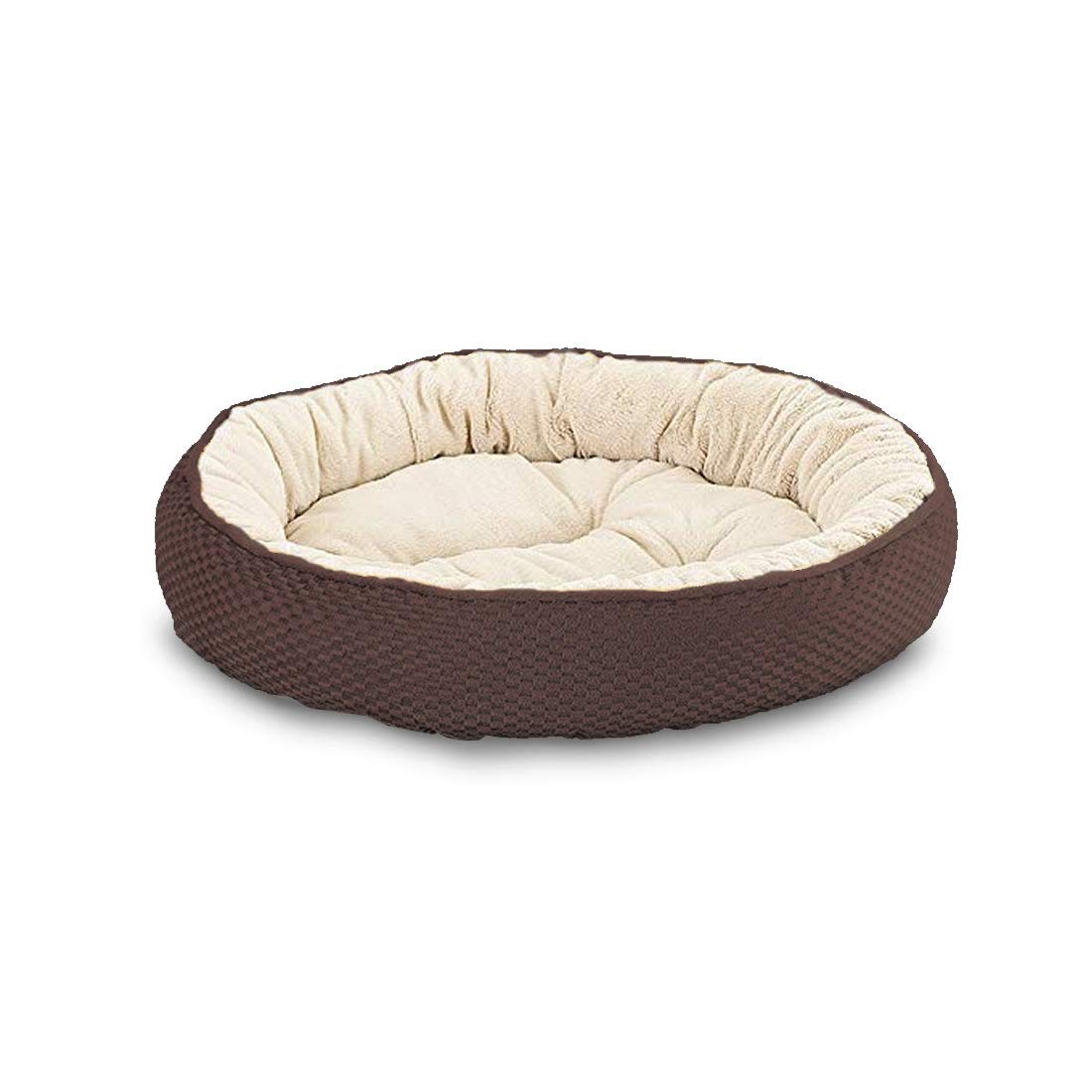 Ethical Pets Sleep Zone Checkerboard Napper Pet Bed, 20", Honey