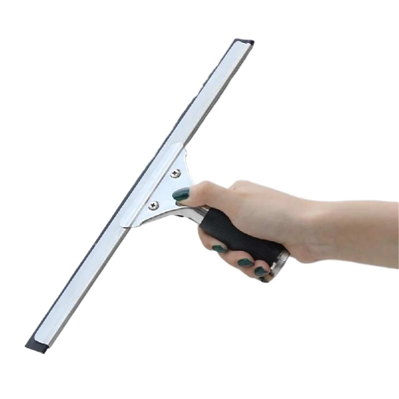 Duschabzieher 1Pcs Edelstahl Nicht Slip Fenster Rakel Nassraum Glas Wischer Haushalt Reinigung Zubehör(2pcs)