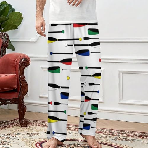 Olympic Rowing Oars Men's Pajama Pant for Women Sleep Lounge Bottoms with Pockets2