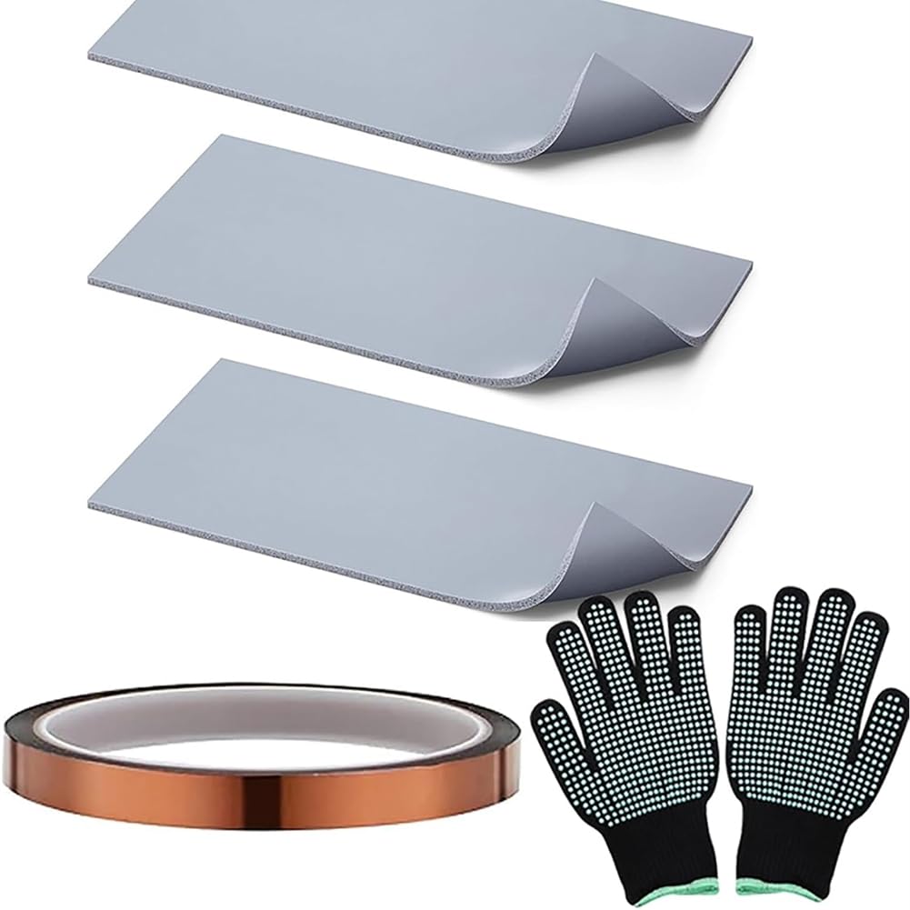 Littimoon High-Density Cuttable Hat Press-Accessories, 3 Pcs Silicone Heat Press-Cover Pad for DIY, Small Business& Home Use