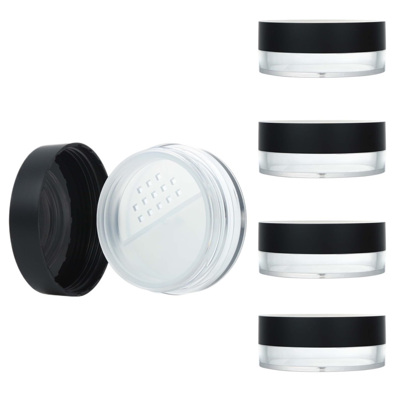Loose Powder Containers 10Pcs Empty 20g Loose Powder Jar With Rotating Sifter Container Refillable Pot Makeup Box Twist Unique