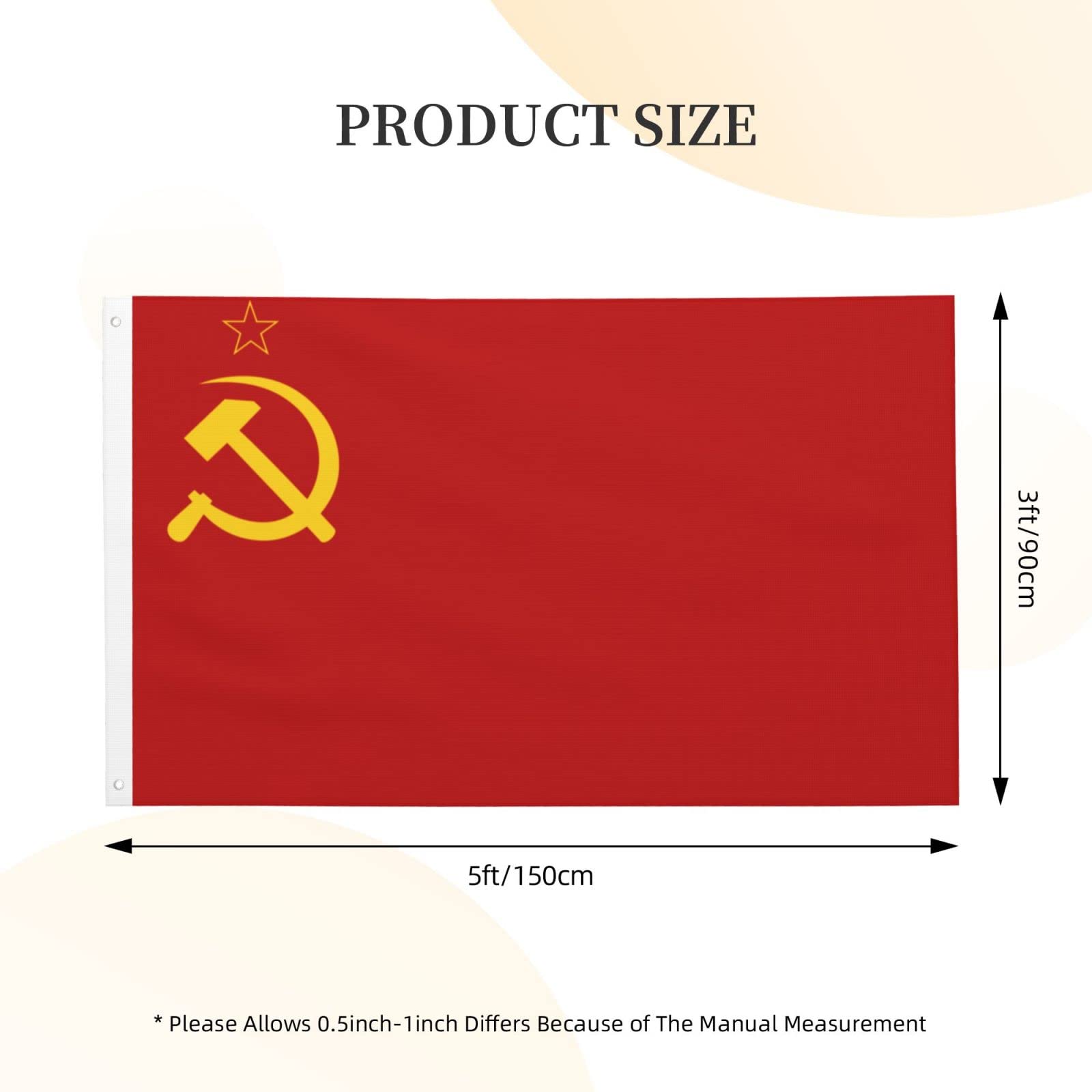 Amazon.com : Flag of the USSR 1936 1955 3x5ft Garden Flag Indoor