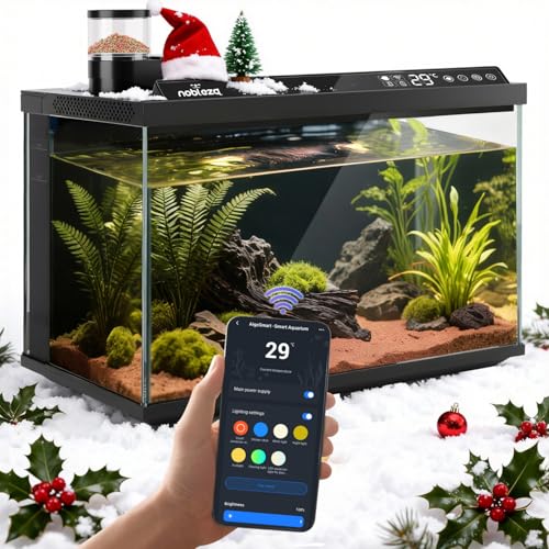 Nobleza Acuario Inteligente 30l Con Control Por App, Triple Filtración, Alimentación Remota Y Drenaje Automático De Un Toque Color Negro Nobleza Acuario Inteligente 30l Con Control Por App, Triple Filtración, Alimentación Remota Y Drenaje Automático De Un Toque Color Negro