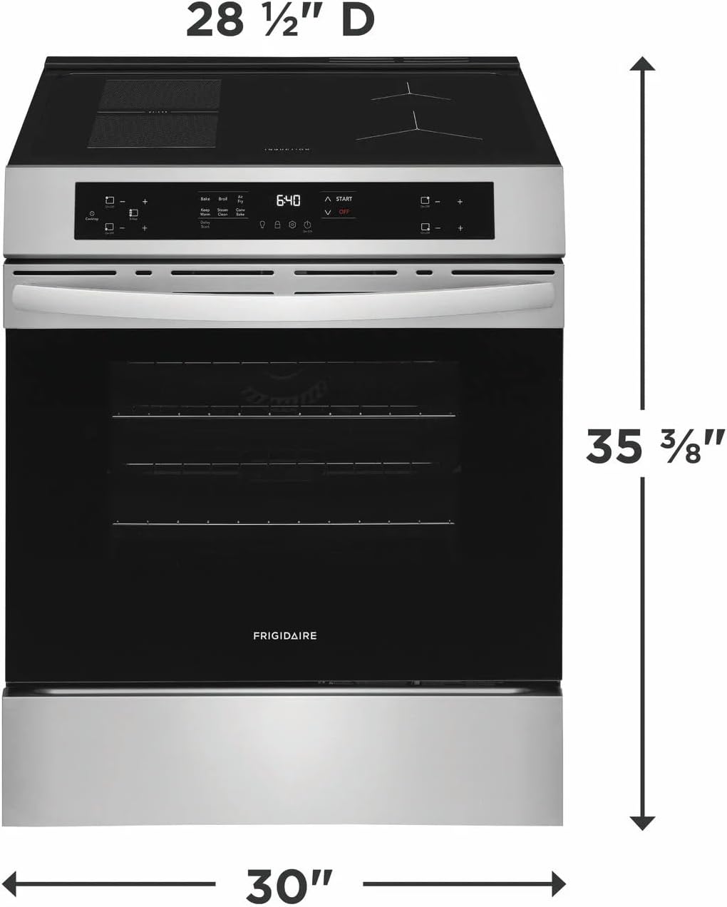 Frigidaire 30 in. 4 Element Front Control Induction Range in Stainless Steel with Air Fry