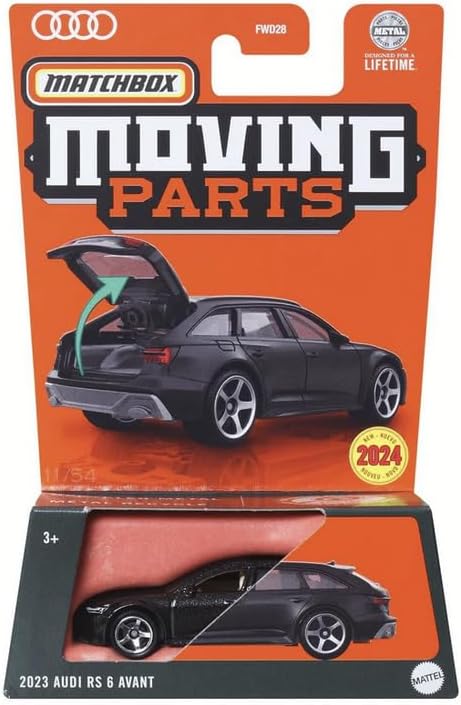 Matchbox Car 2023 Audi RS 6 Avant 1:64 Scale Grey Kids Unisex