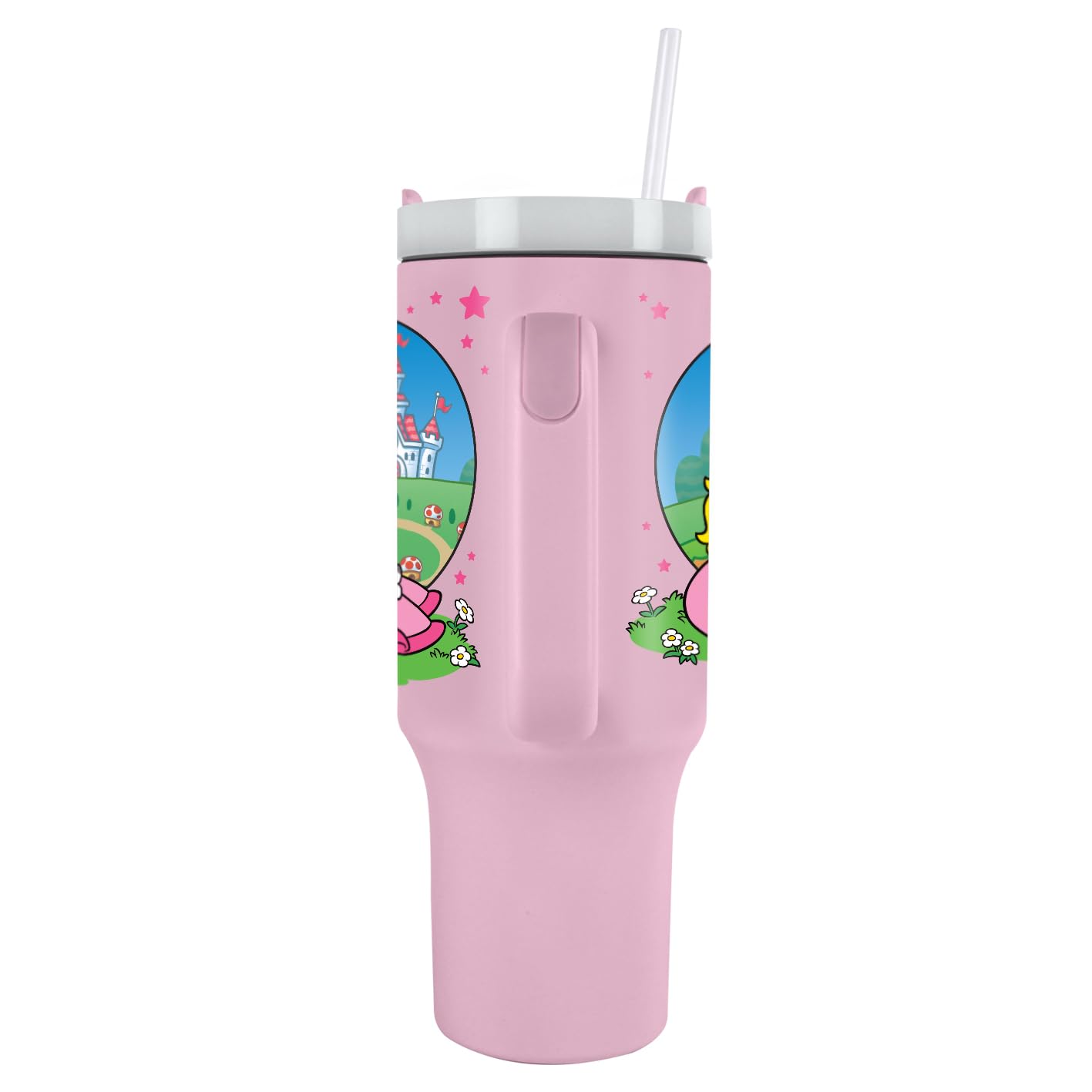 Pyramid International Super Mario (Peach) 40oz/1200ML Tumbler with Straw and Lid, Advanced Double-Wall Vacuum Insulation - Image 4