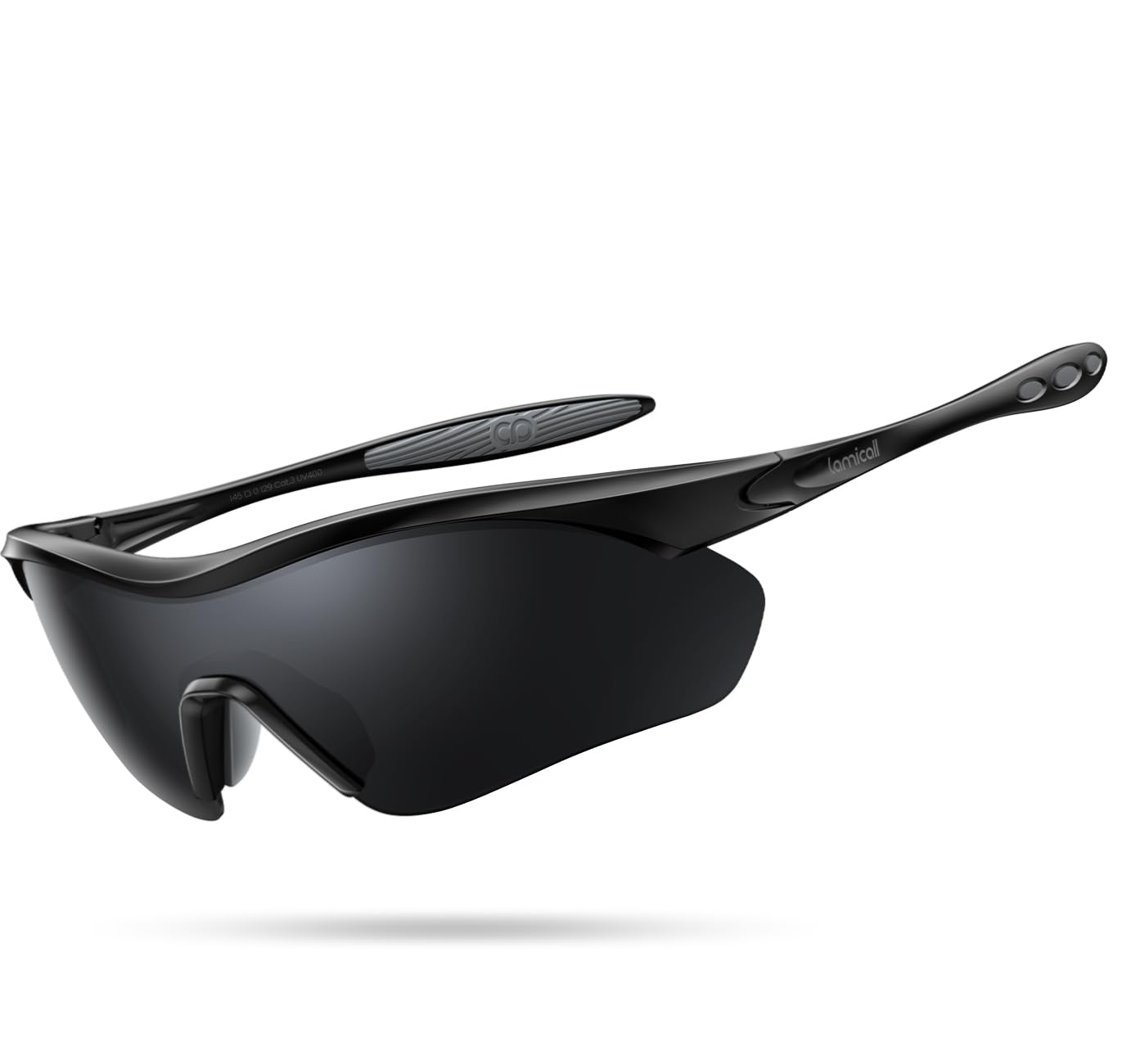 Lamicall Fahrradbrille Herren, Schnelle Brille Damen - [22g TR-90 Ultraleicht] Polarisierte Sport Sonnenbrille mit UV400 Schutz, Multifunktionale Sportbrille Fahrrad Brille für Laufen, Rennrad, Laufen