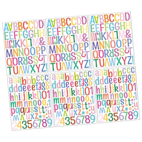 SEWACC 6 Sheets DIY Letter Stickers of Adhesive Alphabet and Decals for Room Decor Versatile Wall Art for Bedrooms Classrooms and More Easy to Apply Vinyl Stickers