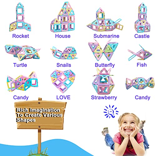 Magnetic Blocks Magnetic Tiles Educational Toys For Kids Toddlers Learning Development Building Construction Set Christmas Birthday Gifts For Girls Boys Kids Toddler Age 3 4 5 6 7 Years Old (38Pcs) #TOP1