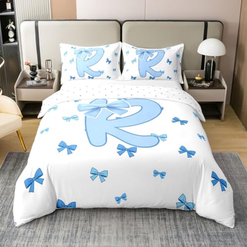 Linge de lit King Size coton chic nœud monogramme R