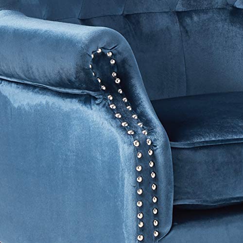 Christopher Knight Home Tomlin Velvet Club Chair, Cobalt 32D X 31W X 41H Inch #TOP3