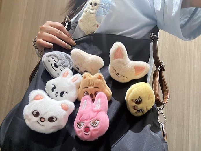 SKZ Plüsch-Anstecknadeln, SKZ-Abzeichen, Brosche für Fans Kollektion, 8 Stück