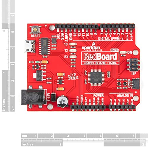 Sparkfun Redboard Qwiic Atmega328P Compatible With Arduino Board W/ Qwiic Connector And Ch340C Serial-Usb Converter Ic Breadboardable R3 Footprint Microcontroller Improved Reset Button #TOP1