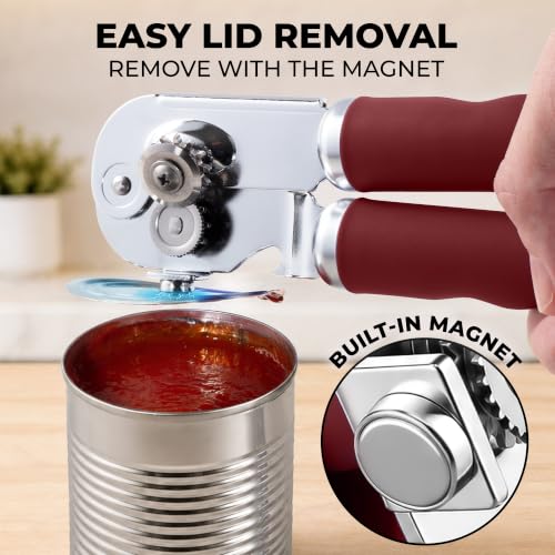 Image of Zulay Kitchen Stainless Steel Swing Open Manual Can Opener Comfortable Grip