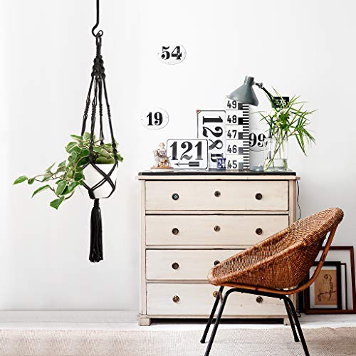 Mkono Wall Hook Hanging Plant Bracket Decorative Straight Plant Hanger For Bird Feeders, Planters, Lanterns, Wind Chimes Indoor Outdoor 10 Inch, 2 Pack, Black #TOP3