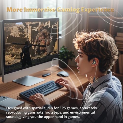 Yinyoo KBEAR MONKIE K01 Przewodowe słuchawki do gier 1DD z wtyczką 3,5 mm, wciągające basy HiFi, przewodowe słuchawki kompatybilne z PC, PS5, Xbox, Switch (Fioletowy z mikrofonem)
