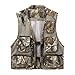 Generic Men's Outdoor Utility Tactical Vest Casual Camo Mesh Breathable Work Safari Fishing Hunting Cargo Vest Multi Pockets Jacket, XX-Large, Camouflage