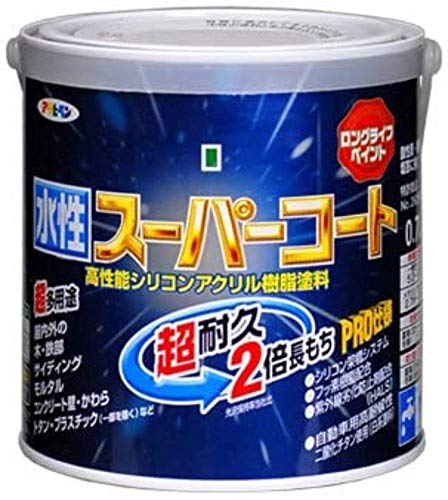 アサヒペン ペンキ 水性スーパーコート 水性多用途 アトランティックブルー 0.7L
