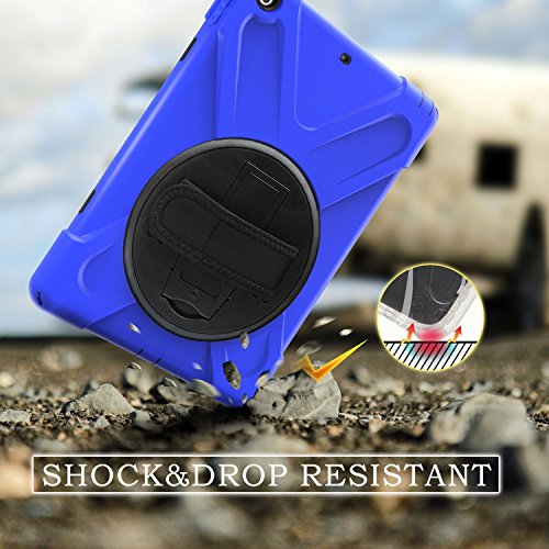 Tsq Ipad Mini 4/5 Case For Kids Boys With Stand | Ipad Mini 5Th/ 4Th Generation Case With Strap | Full Body Drop Proof Protective Case For Ipad Mini 7.9 Inch 2015/2019 | Blue #TOP5