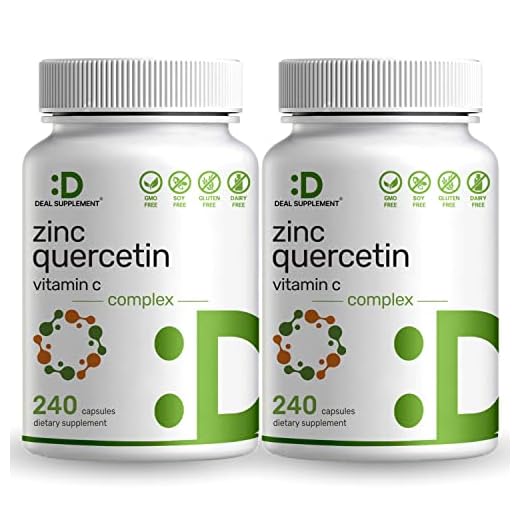 2 Pack of Eagleshine Vitamins Zinc 50mg with Vitamin C & Quercetin, 4-1 Zinc Complex, 480 Capsules, Elemental Zinc for Immune Support- Premium Zinc Quercetin Supplements