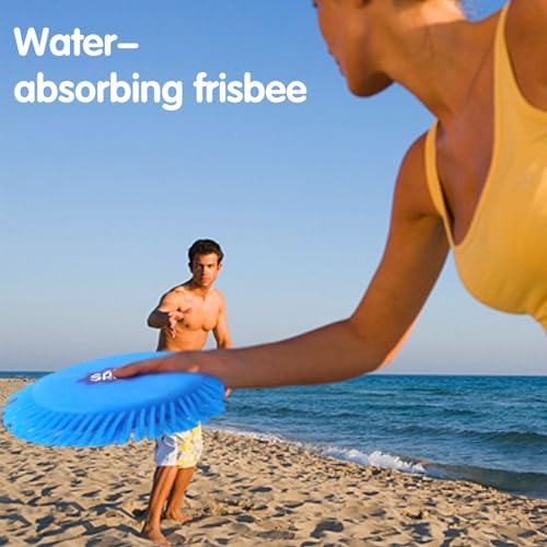 Graplan Frisbee Splash Disc, 3 Stück Wasser-Fliegenscheiben, Frisbee Splash Disco, Weiche Fliegenscheibe für Kinder, Wasserabsorbierender TPR-Schwamm
