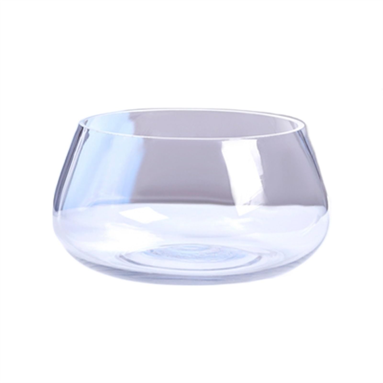 Acuario Tanque de Peces Redondo Vidrio, Tanque ecológico pequeño for el hogar, Acuario Transparente, Escritorio, De Agua Tortuga for, plantación Acuario(Grande)