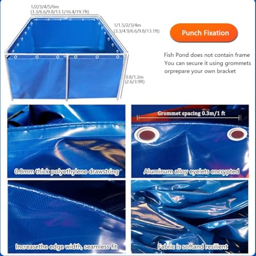 Estanque de lona plegable portátil para riego de jardines de 5m 4