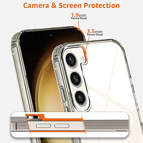 Image of AmazonBasics TPU Ultra Hybrid Clear Camera Protection Back Cover Case For Samsung Galaxy S23 5G - Crystal Clear