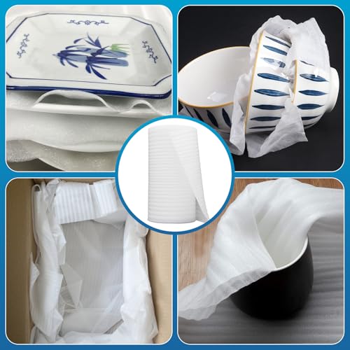 CHRI Verpackungsschaum Rolle 30cm x 10m Verpackungsmaterial Luftpolsterfolie Umzugsmaterial Schaumfolie für Umzug Geschirr Lagerung