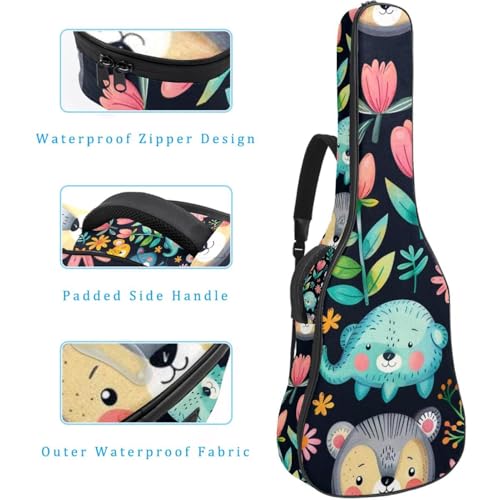 Housse guitare basse dessin animé étui imperméable éponge épaisse - 4